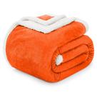 Cobertor BEAUTEX Orange Sherpa Fleece Flannel Plush 480 GSM