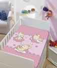 Cobertor Bebe Colibri Estampado Antialérgico Enxoval Ursinho na Nuvem Rosa