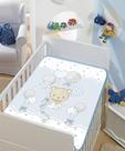 Cobertor Bebe Colibri Estampado Antialérgico Enxoval Ursinho no Balão Azul