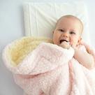 Cobertor bebê dupla face soft carneirinho babyjoy - rosa