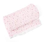 Cobertor Bebê Flanelado Floral Rosa 1,10m X 90cm Papi