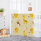 Cobertor bebê microfibra Etruria 90cm x 1,10m - Safari bege