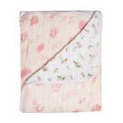 Cobertor Bebê Soft Folhagem Rosa 1,10mX90cm Papi Cobertor Bebê Soft Folhagem Rosa 1,10mX90cm Papi