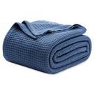 Cobertor Bedsure 100% algodão Waffle Weave King Size Navy Cobertor Bedsure 100% algodão Waffle Weave King Size Navy