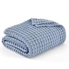 Cobertor Bedsure Cooling Cotton Waffle King Size Fog Blue