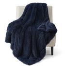 Cobertor Bedsure Fuzzy Sherpa Faux Fur azul marinho tamanho duplo Cobertor Bedsure Fuzzy Sherpa Faux Fur azul marinho tamanho duplo