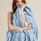 Cobertor Bedsure GentleSoft Twin de flanela azul claro