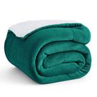 Cobertor Bedsure Sherpa Fleece Queen Size Thick Forest Green