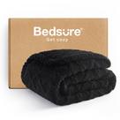 Cobertor Bedsure Sherpa Fleece Twin Size 150x200cm preto