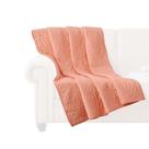 Cobertor Benzara Xumi 127x152 cm Algodão Rosa Coral Acolchoado