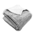 Cobertor Boreal Liso Sherpa Cinza Casal 180X220cm - Home Design