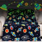 Cobertor Boulou Glow in The Dark Galaxy Space para crianças e adultos