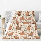 Cobertor Capybaras Throw Fleece 125x100cm Soft Cozy Fluffy