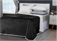 Cobertor Casal Flannel Liso Com Sherpa 1,80x2,30m