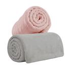 Cobertor Casal Manta Microfibra Fleece Hipoalergênico Kit com 2 Cobertor Casal Manta Microfibra Fleece Hipoalergênico Kit com 2
