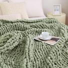 Cobertor Chunky Knit Throw Admitrack Chenille 130x160cm Sage