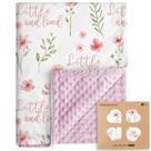 Cobertor CIVARUA KIDS Baby Minky Floral 76x102 cm Rosa