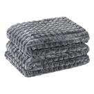 Cobertor Coberta Tok Max Queen Ultrasoft Alto Relevo Dupla Face - Gris - 100% Poliéster