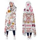 Cobertor com capuz Bestshop Pig Cozy Fleece 120x180 cm