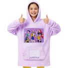 Cobertor com Capuz Fleece KPop Demon Hunters Huntrix para Meninas