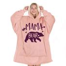 Cobertor com capuz Warmstorey Mama Bear rosa 185x120cm Cobertor com capuz Warmstorey Mama Bear rosa 185x120cm