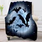 Cobertor COMFAR Bat Halloween para crianças/adolescentes/adultos 100x150cm Cobertor COMFAR Bat Halloween para crianças/adolescentes/adultos 100x150cm
