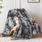 Cobertor COOVA Faux Fur Throw Tie Dye Grey 127x152cm