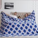 Cobertor COOVA Oversized King 305x305 cm, azul macio e quente