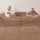Cobertor COOVA Oversized King Fleece 305x305 cm, marrom macio