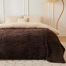 Cobertor COOVA Queen 229x229 cm Super Soft Plush Sherpa