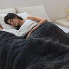 Cobertor COOVA Ultra Soft Faux Fur 127x152cm cinza escuro