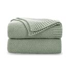 Cobertor CozeCube 152x203 cm Soft Cozy Cable Knit Sage Green