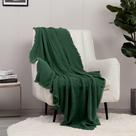 Cobertor CREVENT Boho Knitted Throw 127x152 cm Verde macio