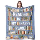 Cobertor CUJUYO Book Lover Presentes para mulheres e meninas 150x125cm