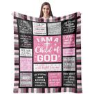 Cobertor CUJUYO Christian Presentes para mulheres Eu sou um filho de Deus