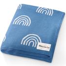 Cobertor de bebê Bleu La La 89x79cm 100% algodão azul macio