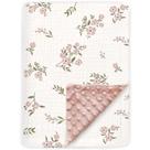 Cobertor de bebê BOPRIO 76x102cm de algodão musselina floral rosa