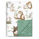 Cobertor de bebê BOPRIO Owl Design 76x102 cm de lã macia