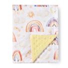 Cobertor de bebê Brenaly Rainbow Soft Minky 75x100 cm