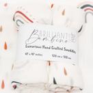Cobertor de bebê Brilliant Bambino, pacote com 2 unidades, algodão musselina