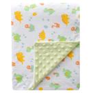 Cobertor de bebê Gina Era 76x102 cm, macio, dupla camada, dinossauro