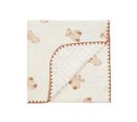 Cobertor de bebê HomeyHues 102 x 102 cm com padrão de urso macio de algodão
