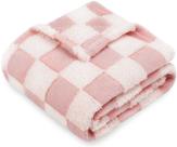 Cobertor de bebê HOMRITAR 76x102 cm rosa 3D xadrez Cobertor de bebê HOMRITAR 76x102 cm rosa 3D xadrez