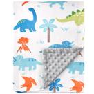 Cobertor de bebê HOMRITAR Super Soft Minky Dinosaur 75x100cm