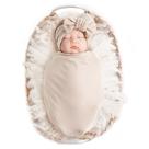 Cobertor de bebê Konssy Newborn Swaddle 81x81 cm com faixa de cabeça