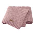 Cobertor de bebê LAWKUL Pink Soft Babe Knit 40x30cm para menina