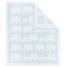 Cobertor de bebê Living Textiles Chenille Blue Elephant 75x100cm