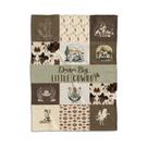 Cobertor de bebê Locobird 30x40 em Soft Western Nursery
