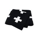 Cobertor de bebê mimixiong tricotado preto e branco 76x102cm