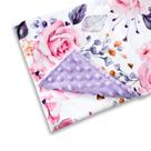 Cobertor de bebê Pea Pod Floral Minky 76 cm x 102 cm para menino/menina